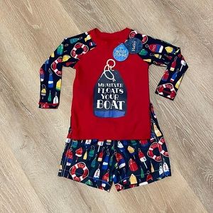 NWT Hatley Swimset // Rashguard and Shorts 3T